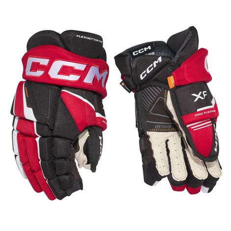 RUKAVICE CCM TACKS XF SR - HRÁČ: SR, Barva: RED/WHT, Velikost rukavic: 15"