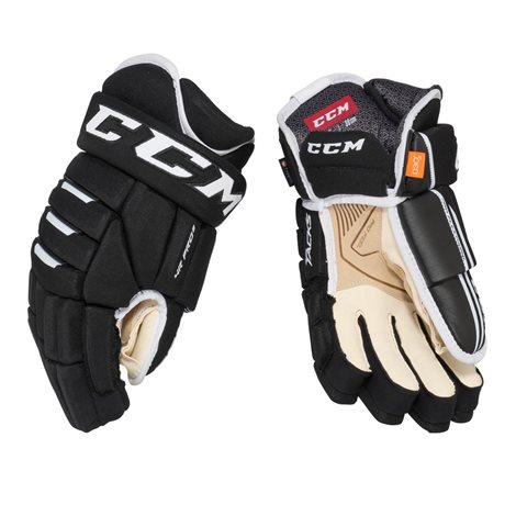 RUKAVICE CCM TACKS 4R PRO3 SR - HRÁČ: SR, Barva: BLK/GRY, Velikost rukavic: 14"