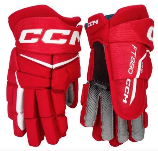 RUKAVICE CCM JETSPEED FT880 SR - HRÁČ: SR, Barva: BLK/WHT, Velikost rukavic: 13"
